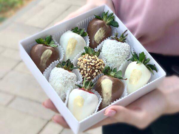 Labberry клубника в шоколаде - Набор 9 клубник (Два шоколада)