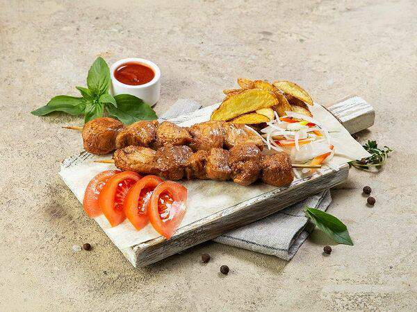 Месье Борщевский - Шашлычок из курицы на шпажке