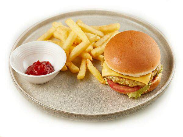 Голодный тако - Бургер с картошкой фри