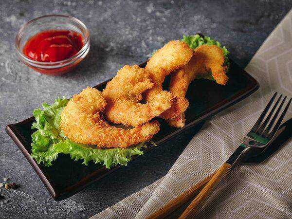 Зелёный ролл - Креветки в кляре