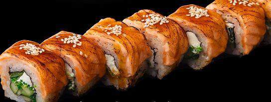 Кабуки - Лонг ролл со слабосоленым лососем