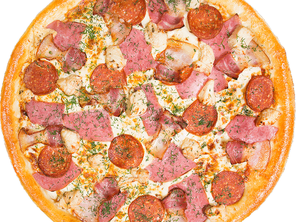 Пиццерия Пепперони - Пицца Мясная с ростбифом на тонком тесте