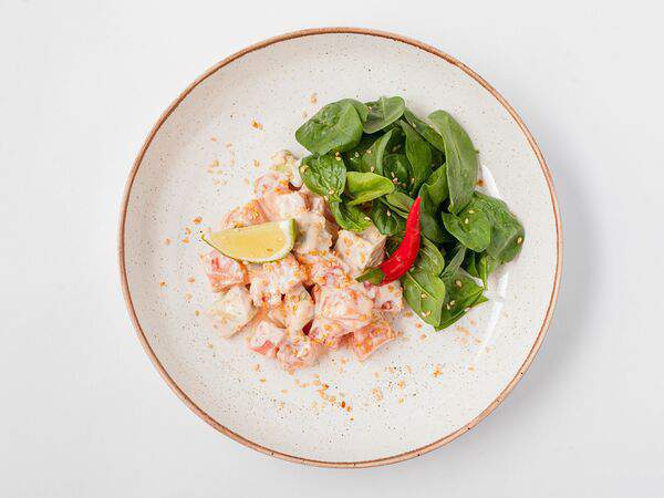 Бай тай - Севиче с лососем и шпинатом