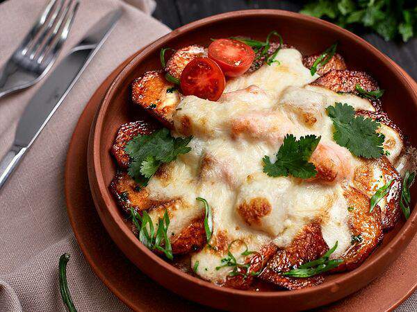 Фрау Мюллер - Термидор из сёмги и трески с картофелем