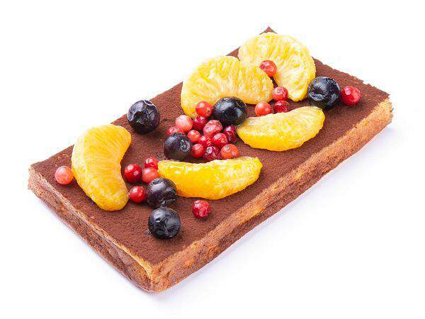 KlickKafe - Творожный десерт с мандарином и черникой