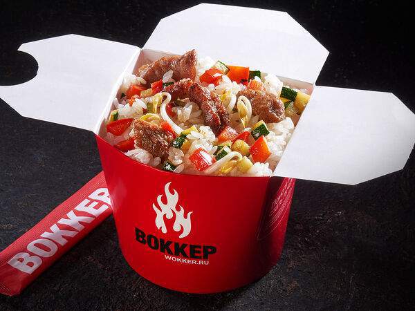 Воккер - Рис по-тайски со свининой