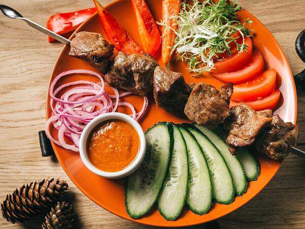 Русская кухня - Вертел cвинoй