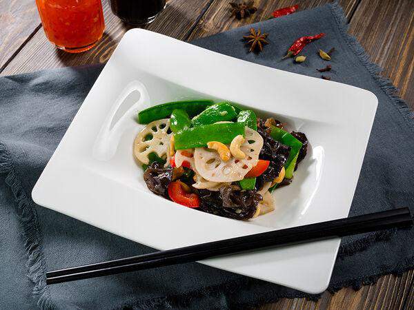 Китайская грамота - Овощи с корнем лотоса в устричном соусе