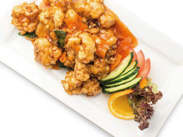 Фёст на Первомайской - Цветная капуста в кисло-сладком соусе