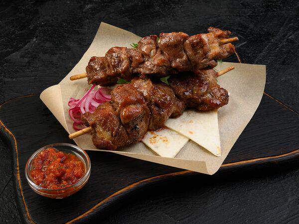 Хотим-едим - Шашлык из свинины с томатным соусом