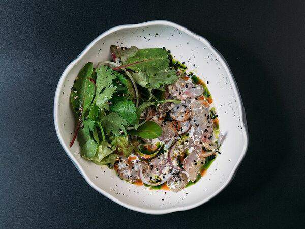 Прага - Севиче из дорадо в сливочно ореховом соусе