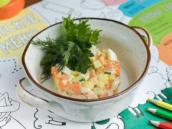 Мама, я дома - Оливье с цыплёнком