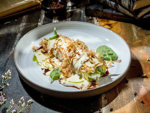 Холодец - Салат ролл из цукини с угрем