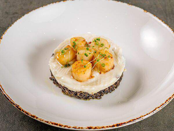 12 - Ризотто Нери с гребешками