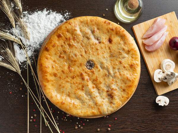 Дары Осетии - Пирог с куриным филе и грибами