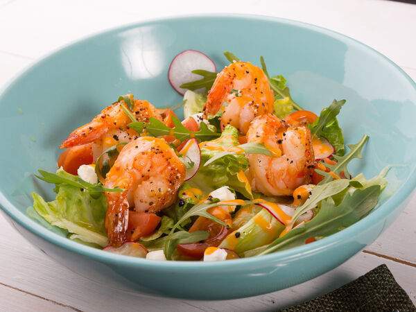 Кафе Будильник - Салат с креветками