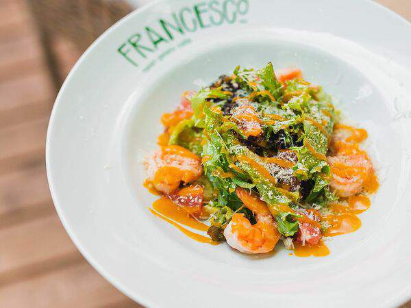 Франческо - С креветками и манговым соусом