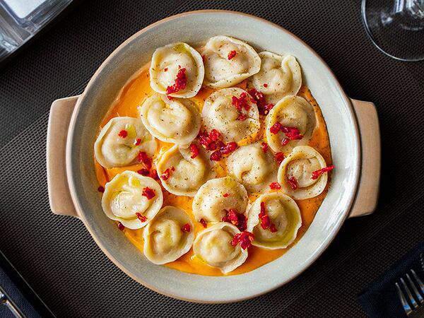 Мясо & Рыба - Пельмени с диким лососем и креветками