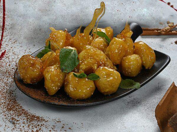 Кайфын - Десерт Фруктовый микс в карамели