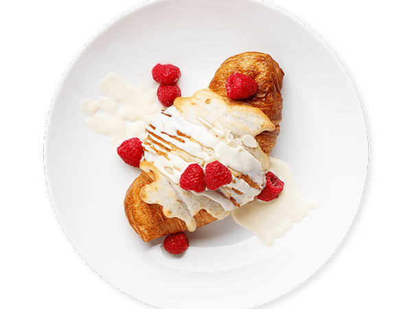 Пить кофе Кино - Круассан с малиной, творогом и миндальным франжипаном