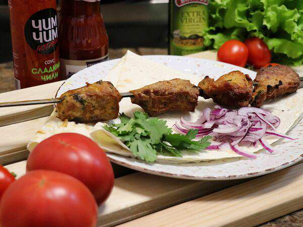 Шаурма выпечка шашлык - Шашлык из cвинoй шеи, приготовленный в тандыре