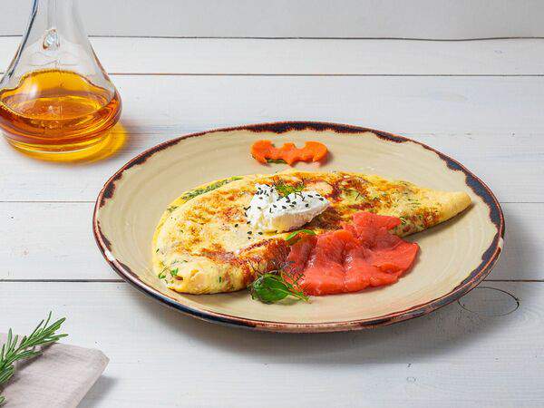 Хороша еда - Омлет с лососем