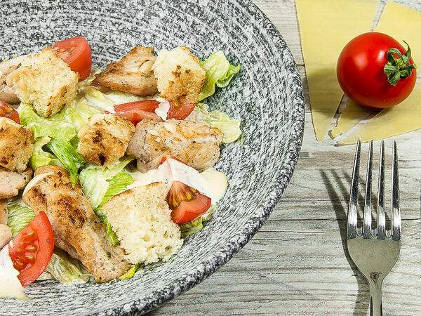 Foodmarket #FaceRoll - Салат Цезарь с курицей