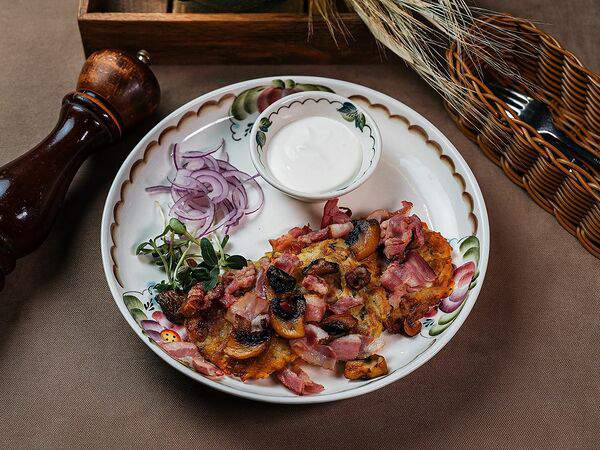 На Глинках - Драники с беконом и грибами