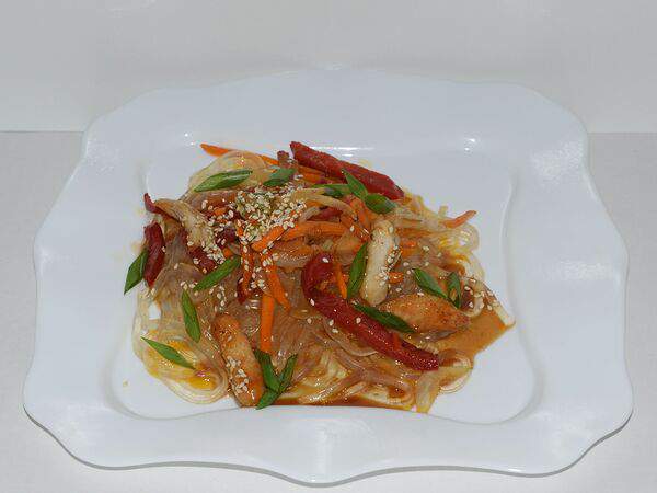 Едим дома - Фунчоза с курицей