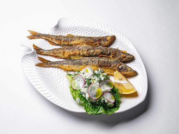 Клево - Корюшка с тартаром из огурцов