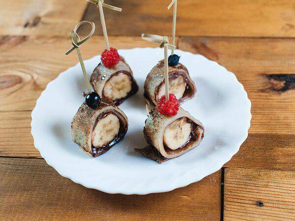 Сковородка - Блинчик с бананом и нутеллой