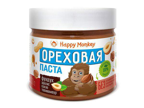Happy monkey - Ореховая паста с фундуком