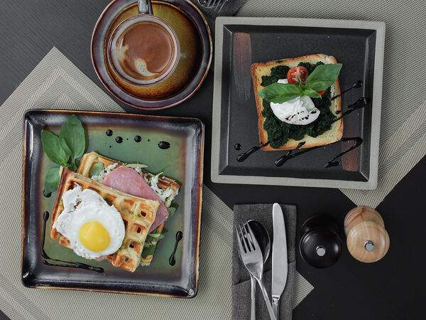 Naturality - Вафли с ветчиной, сыром и яйцом