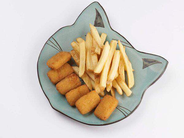 Урюк - Рыбные наггетсы с картофелем фри