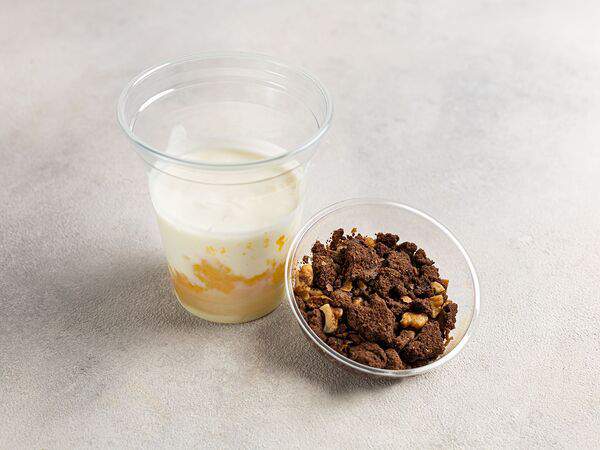 Корж - Йогурт с мандариново-апельсиновым пюре