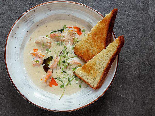 Культура - Креветки в сливочно-имбирном соусе