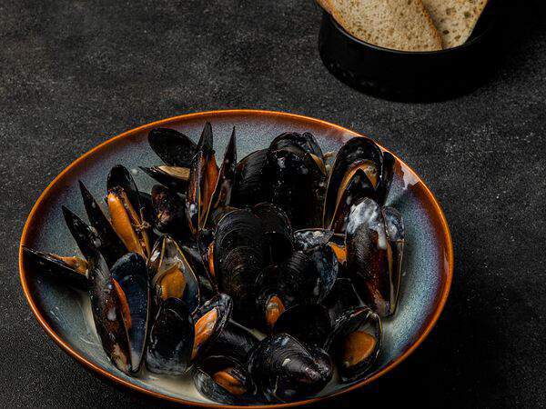 Секреты - Мидии в соусе Blue cheese