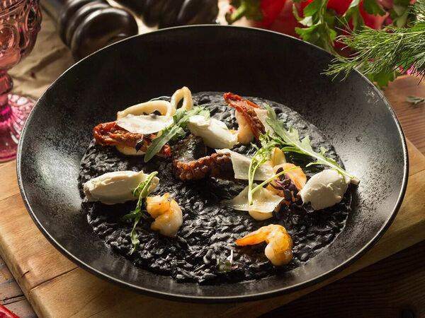 Volna - Ризотто black с креветками