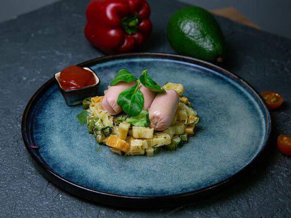 На крючке - Фермерские сосиски с макаронами