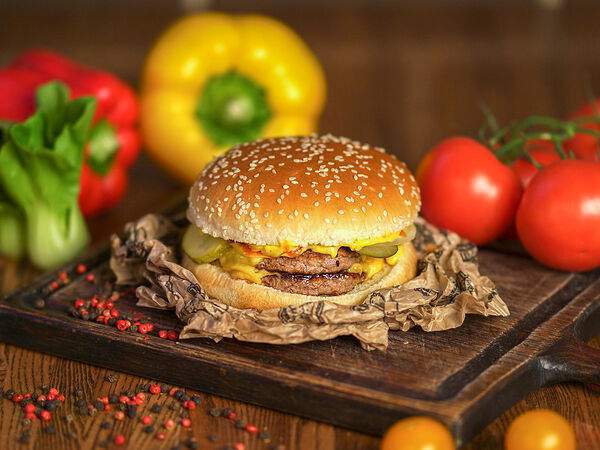 Papa Grill - Биг дабл Чизбургер