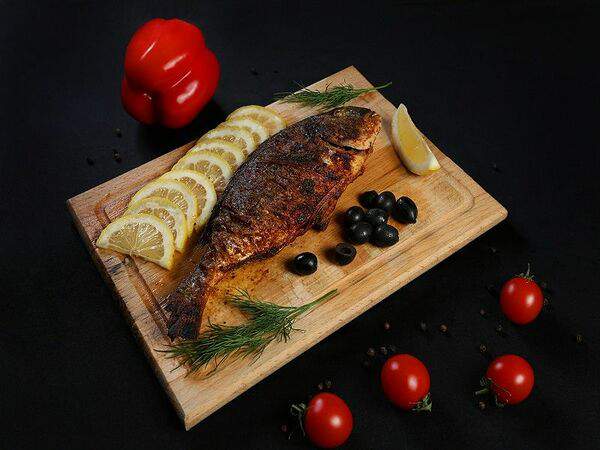 Шашлык на дровах - Дорадо на мангале