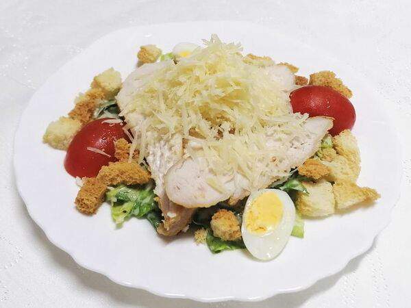 Три правила - Салат Цезарь с курицей