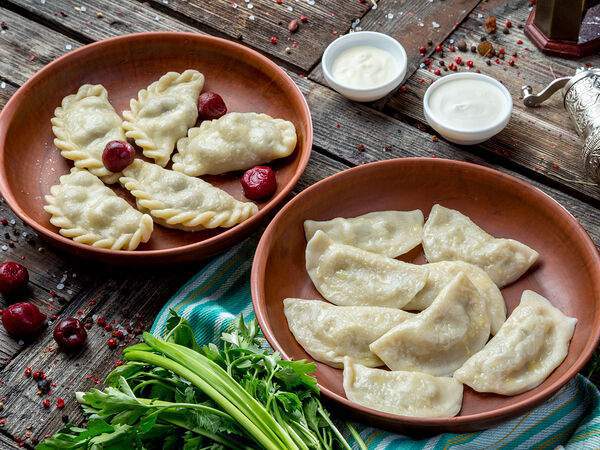 Кафе Барашки - Вареники с картошкой и грибами