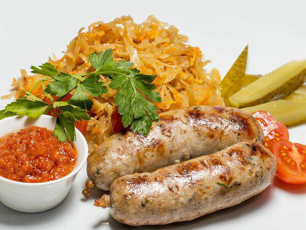 Забой - Колбаски Немецкие куриные с гарниром