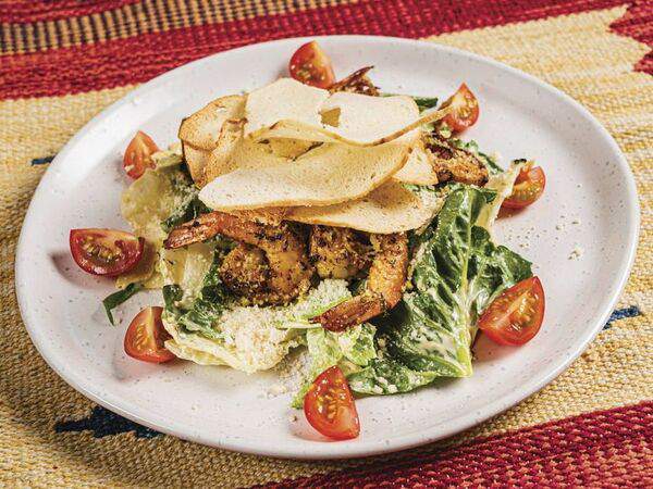 Чайхана Баклажан - Цезарь с креветками