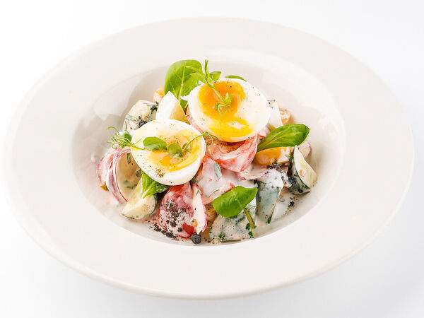 Udcкафе Upside Down Cake - Овощной салат с йогуртовой заправкой