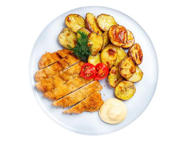 Мандарин - Грудка цыплёнка в панировке с картофелем беби