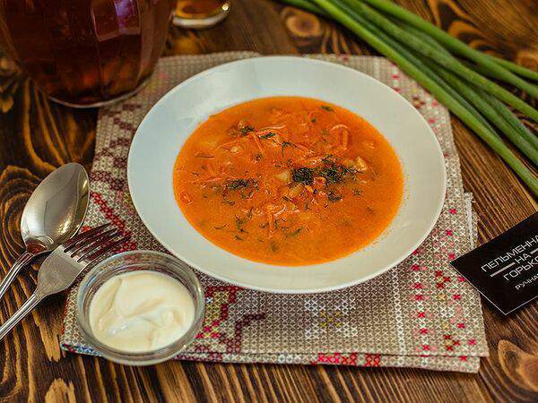 Пельменная на Горького - Борщ с фасолью