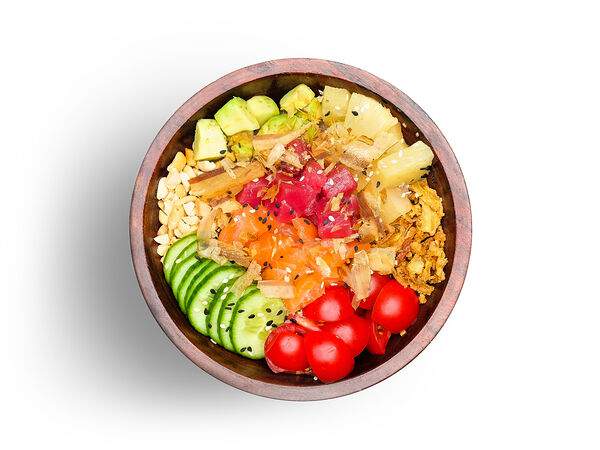 Сура суши - Поке с лососем и тунцом