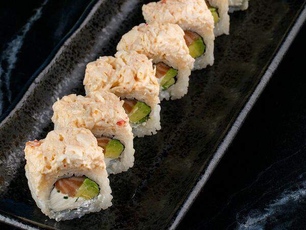 Баклажан Горьковская - Филадельфия с крабом и лососем